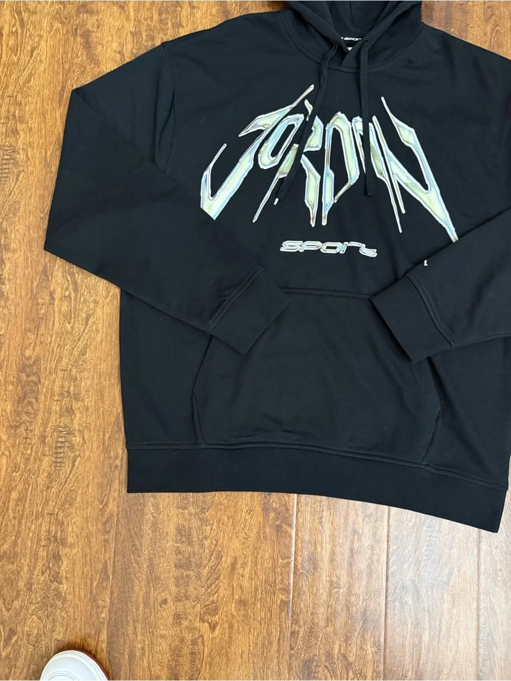 Jordan Black Hoodie with White Graphic Logo